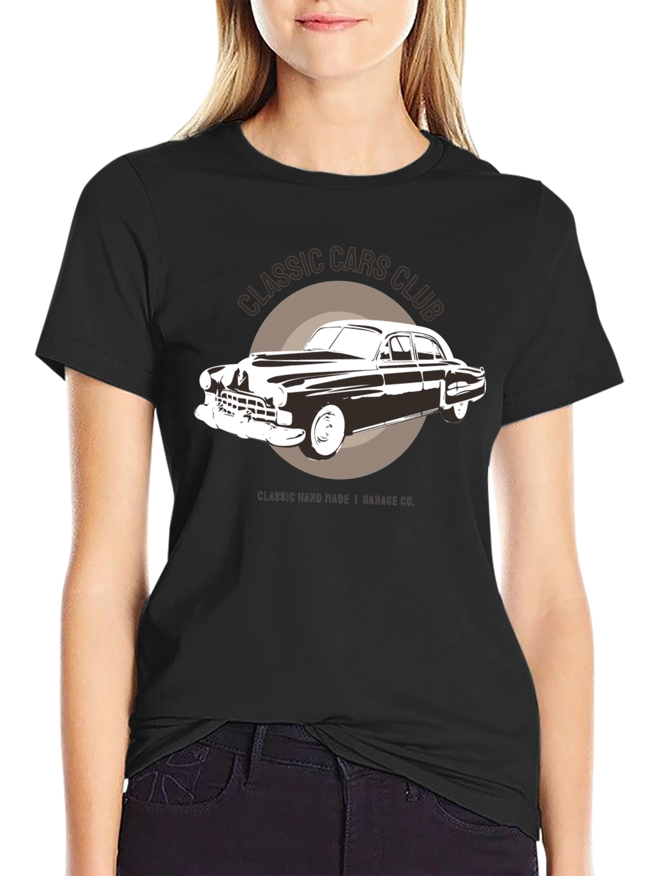 Classic Cars Club Graphic T-Shirt - Black