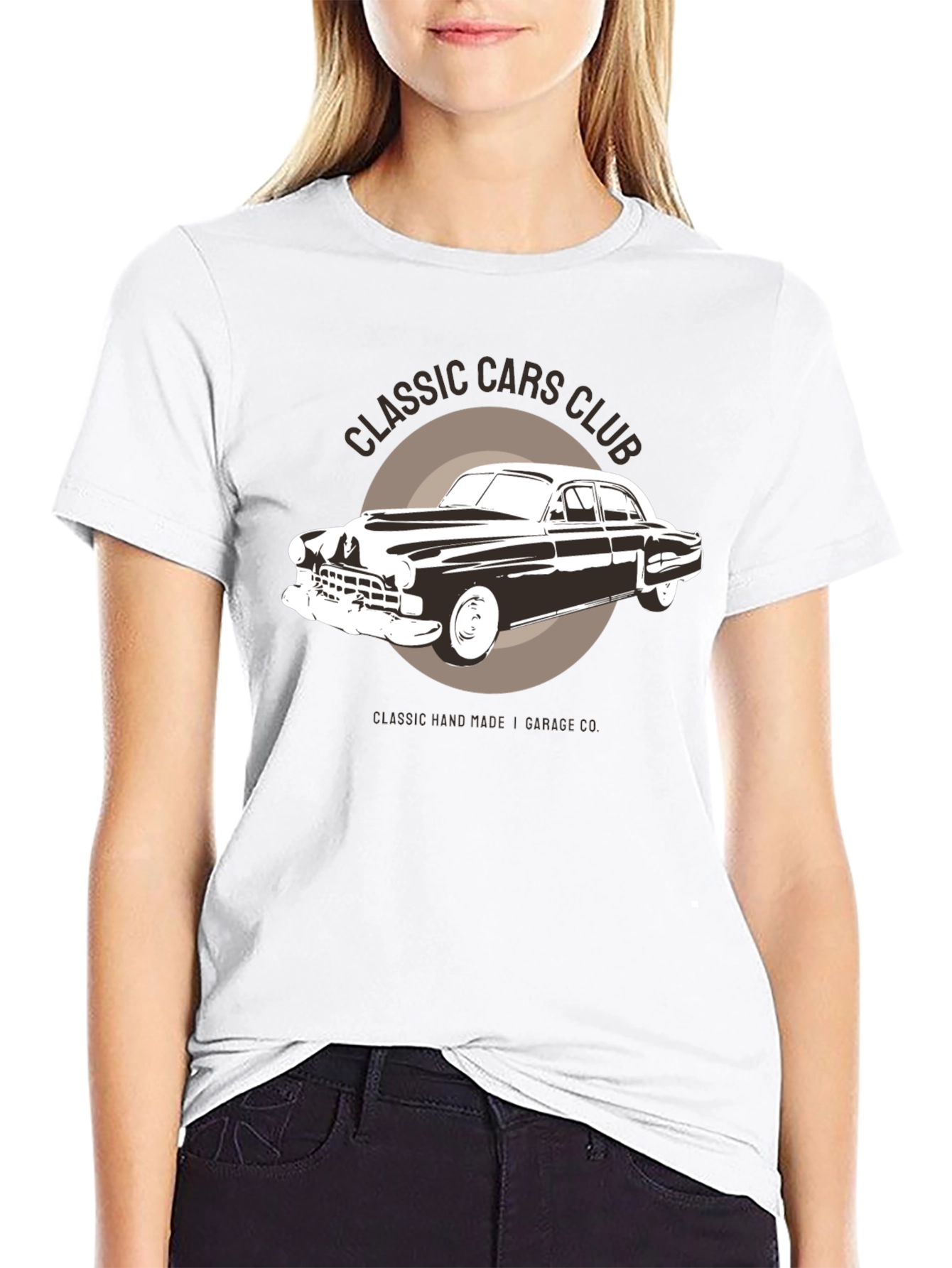 Classic Cars Club Graphic T-Shirt - Black