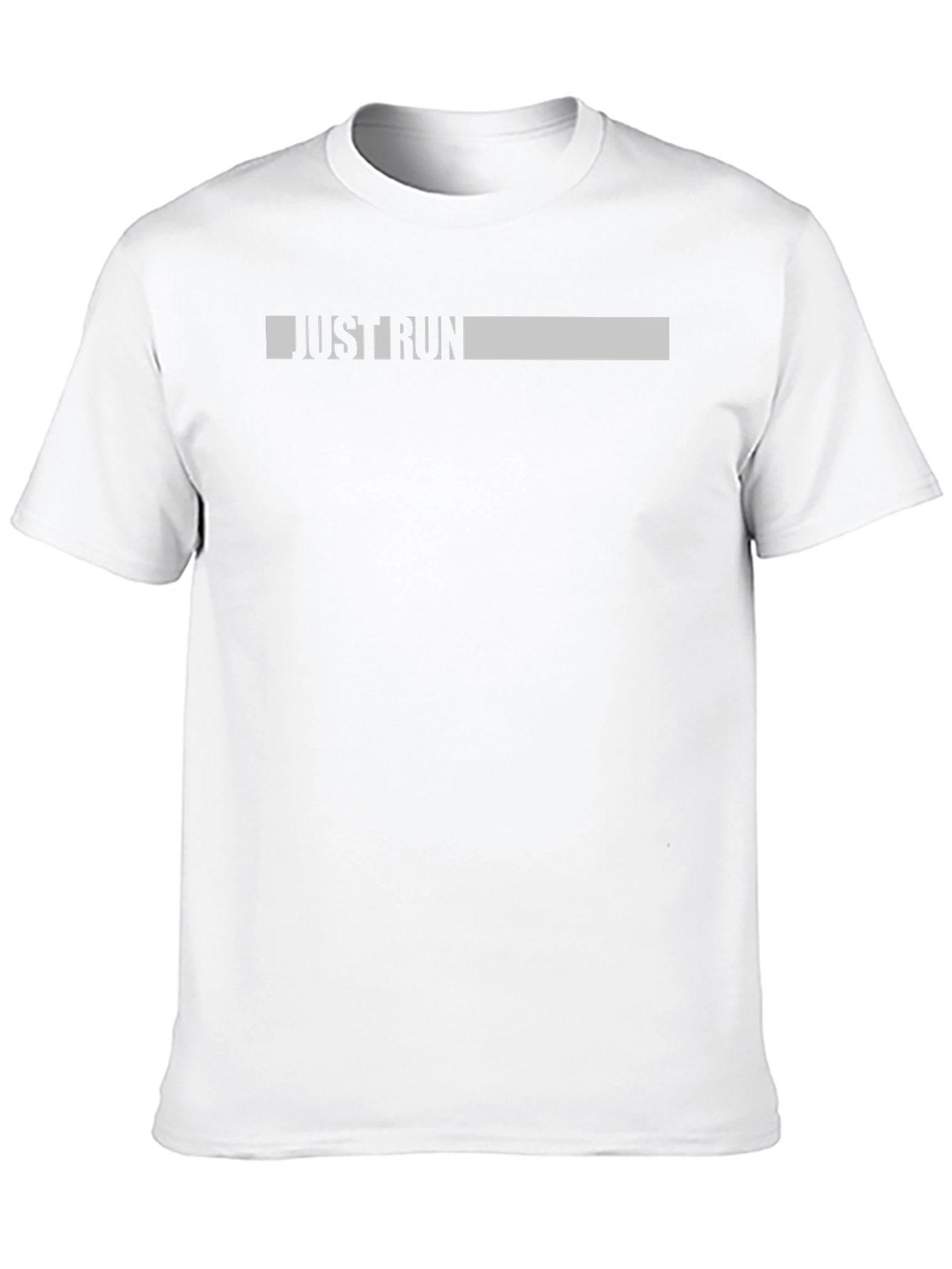 Just Run Black Graphic T-Shirt - Motivational Activewear