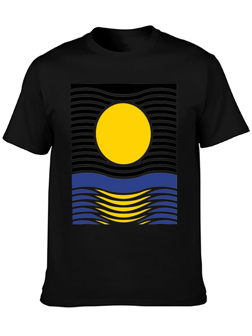 Sunset Wave Graphic Tee - Modern Design