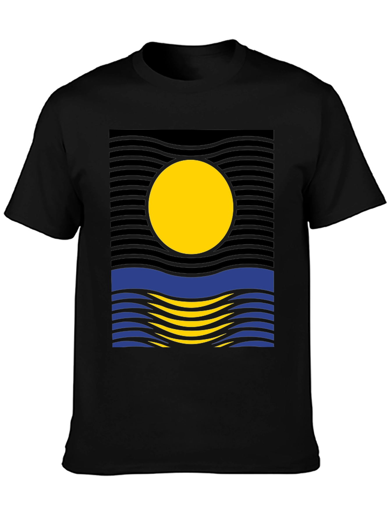 Sunset Wave Graphic Tee - Modern Design