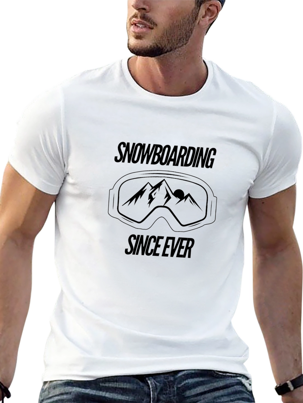 Snowboarding Since Ever Black T-Shirt