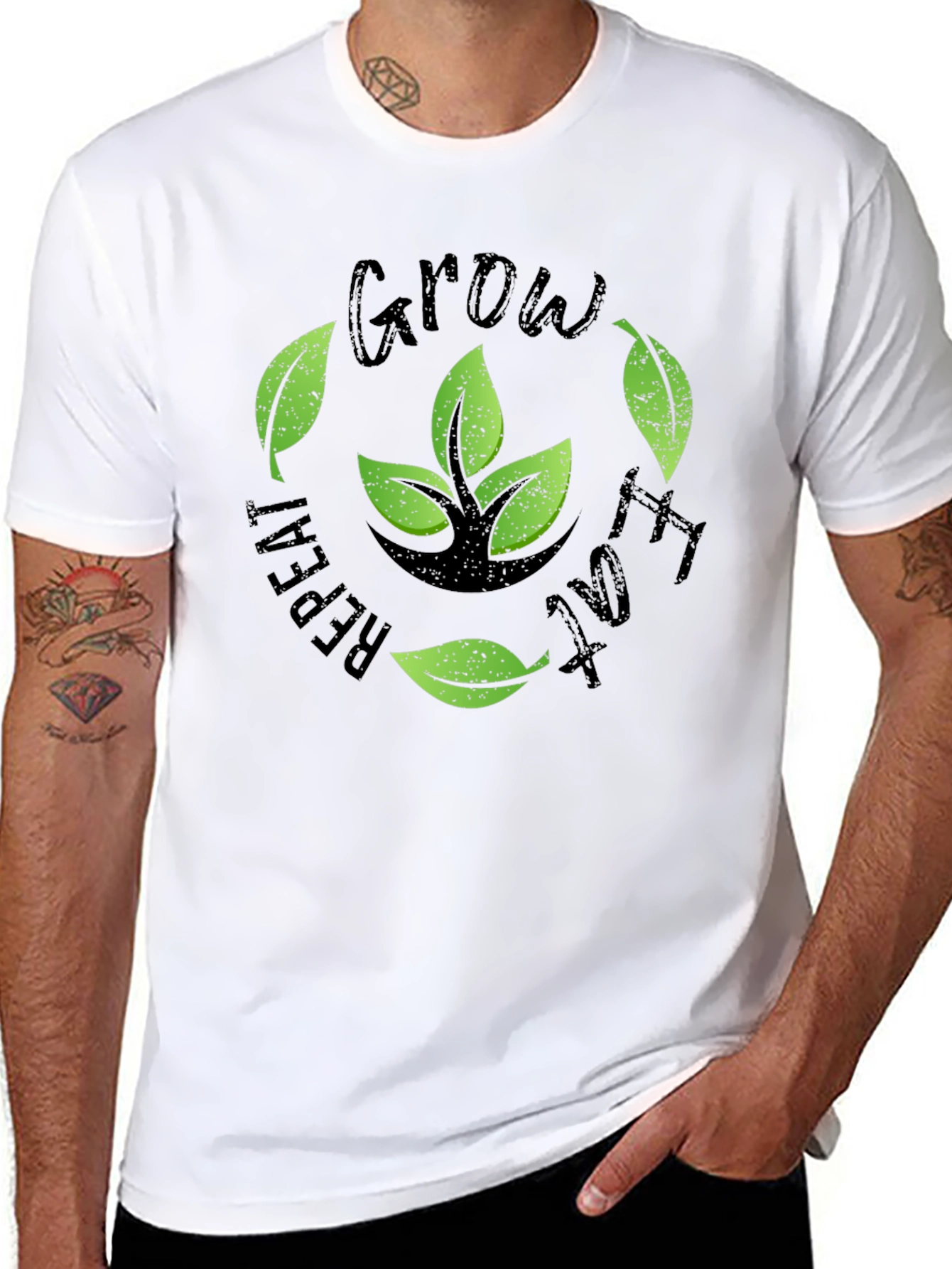 Grow Repeat Eat Plant-Lover T-Shirt