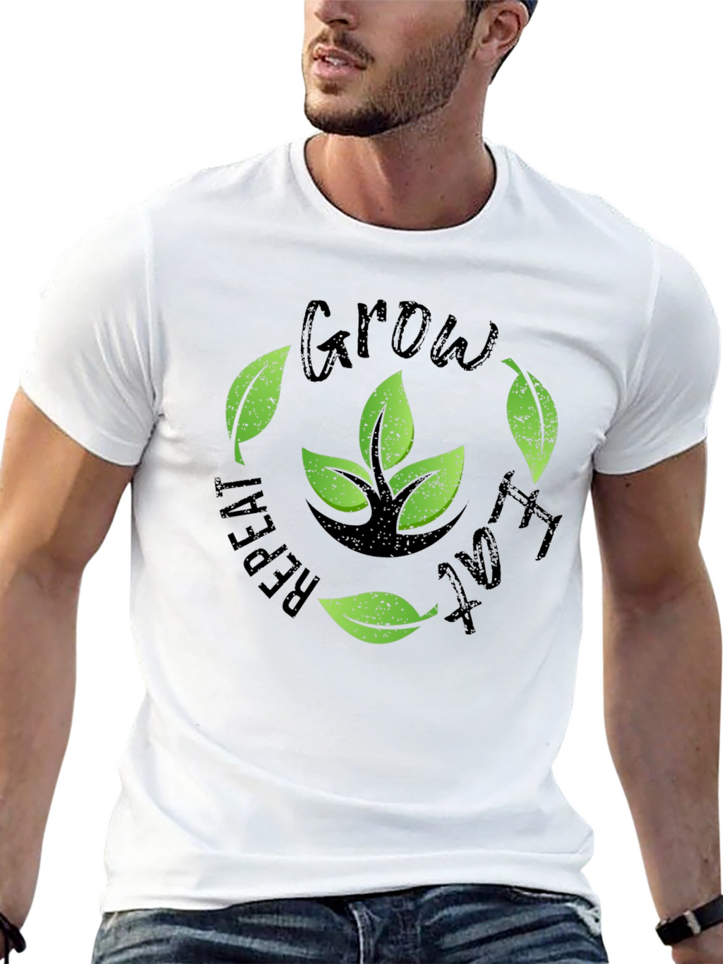 Grow Repeat Eat Plant-Lover T-Shirt