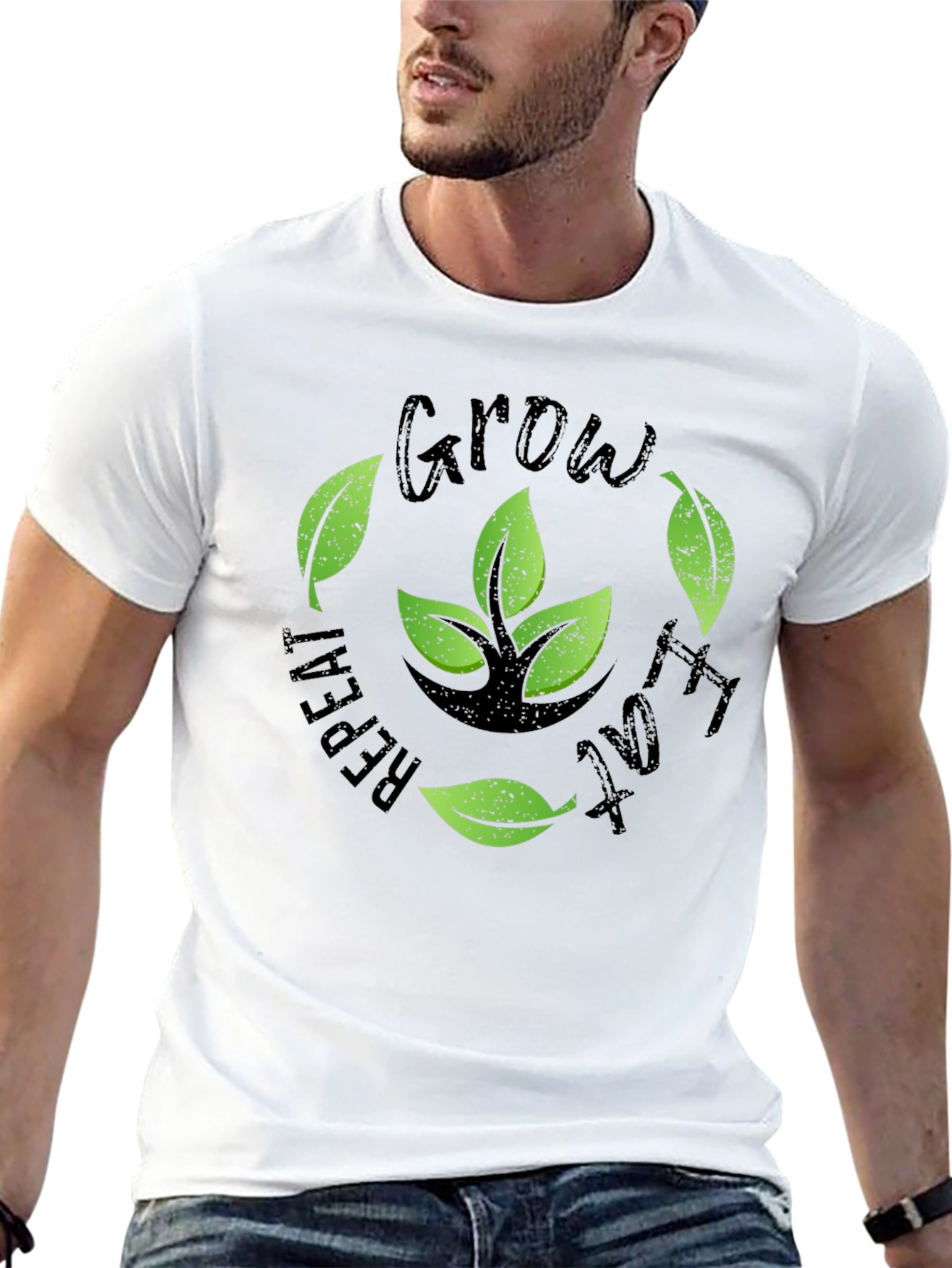 Grow Repeat Eat Plant-Lover T-Shirt