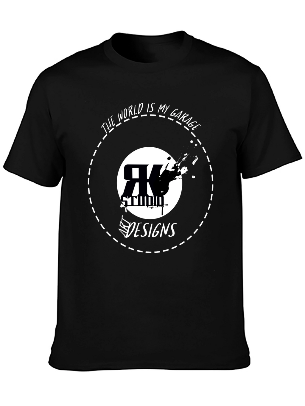 RK Studio Art Designs Black Graphic T-Shirt