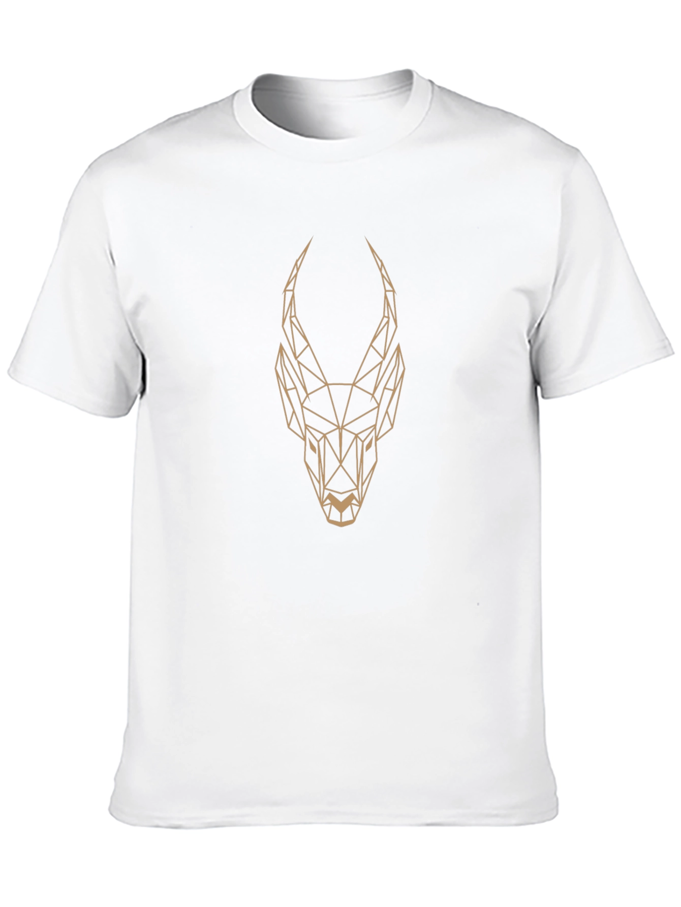 Geometric Antelope Graphic Tee - Mens Black T-Shirt