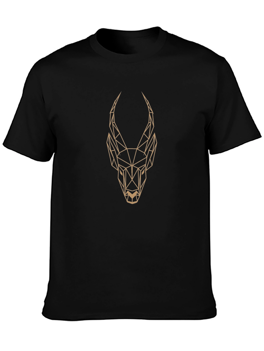 Geometric Antelope Graphic Tee - Mens Black T-Shirt