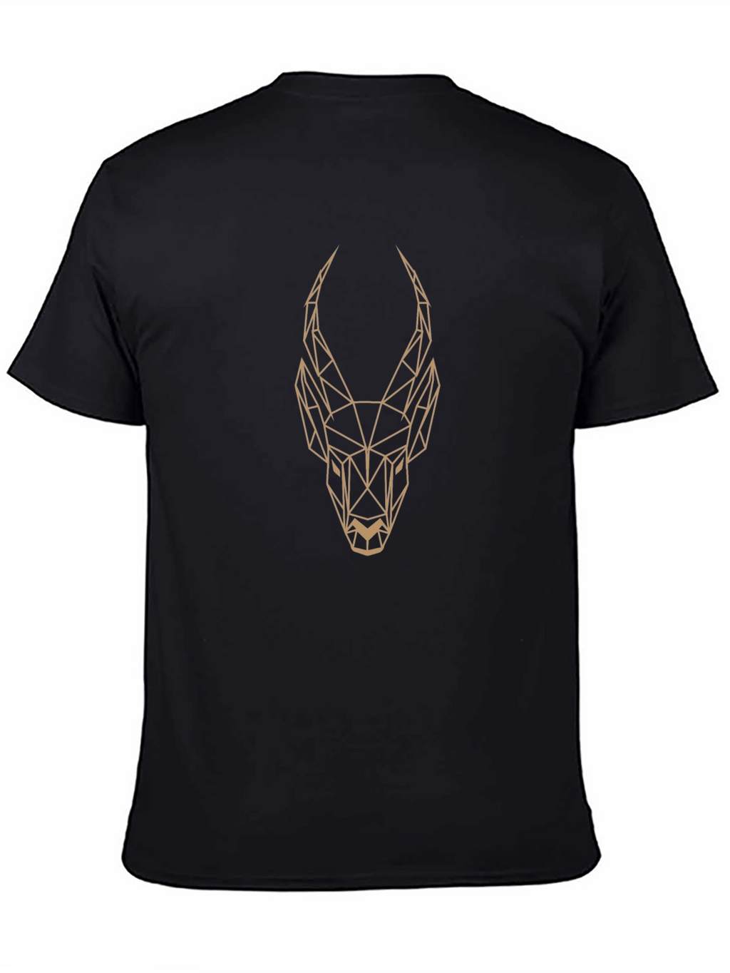 Geometric Antelope Graphic Tee - Mens Black T-Shirt