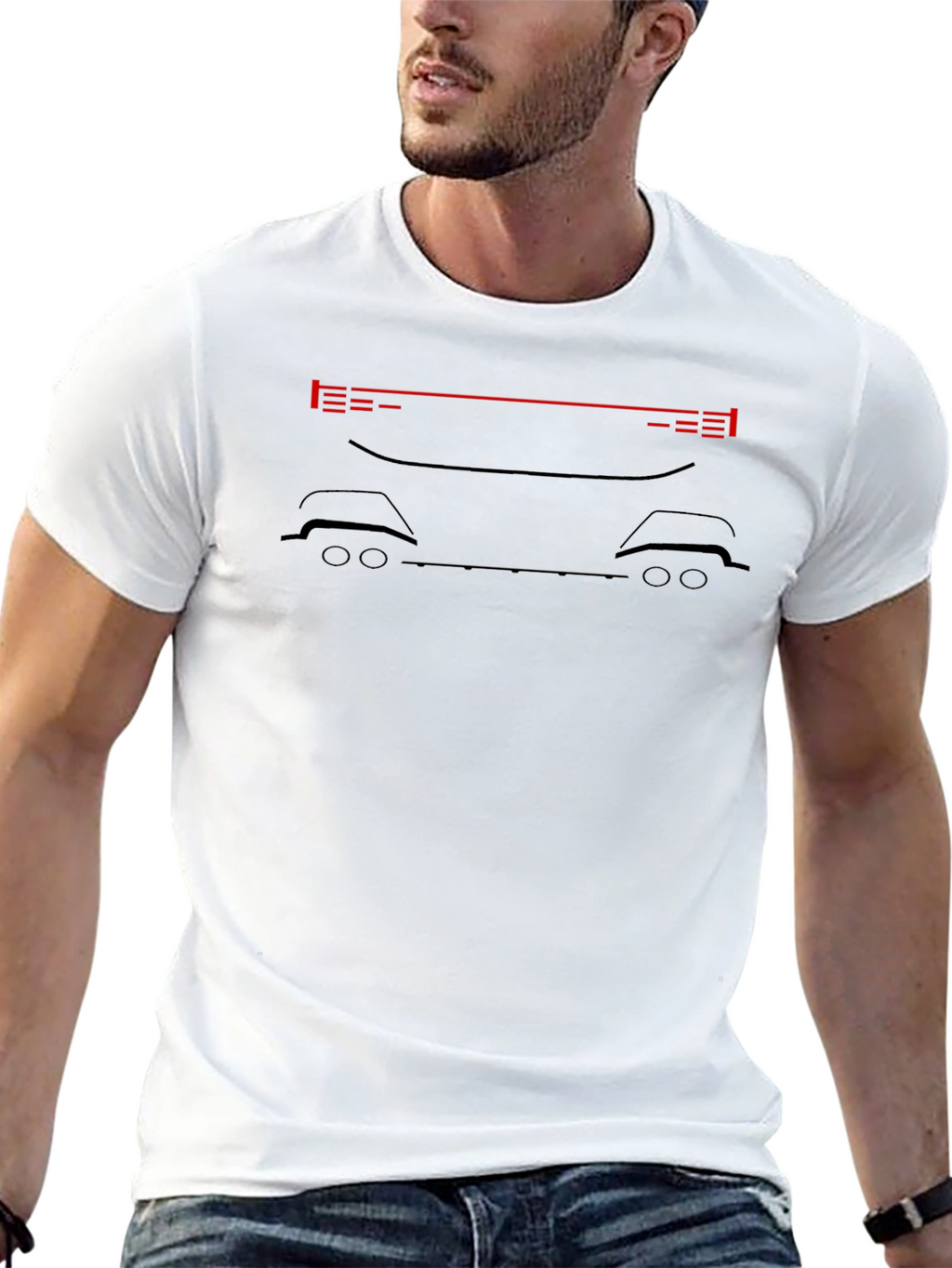 Car Silhouette Graphic Tee - Cool Automotive Design