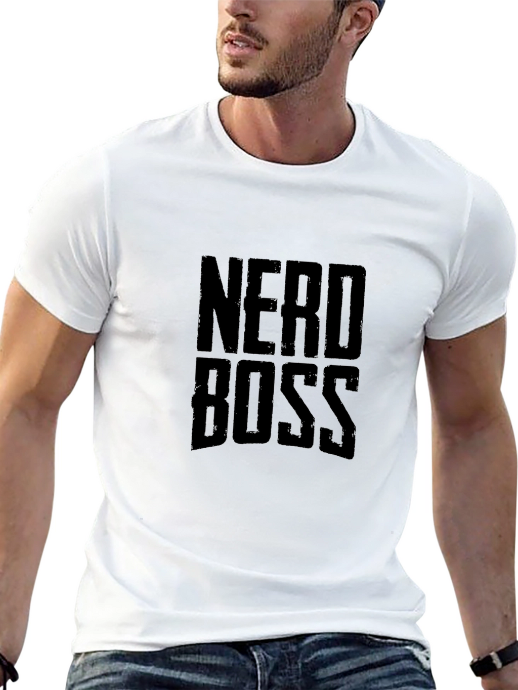 Nerd Boss Graphic Tee - Cool Black T-Shirt