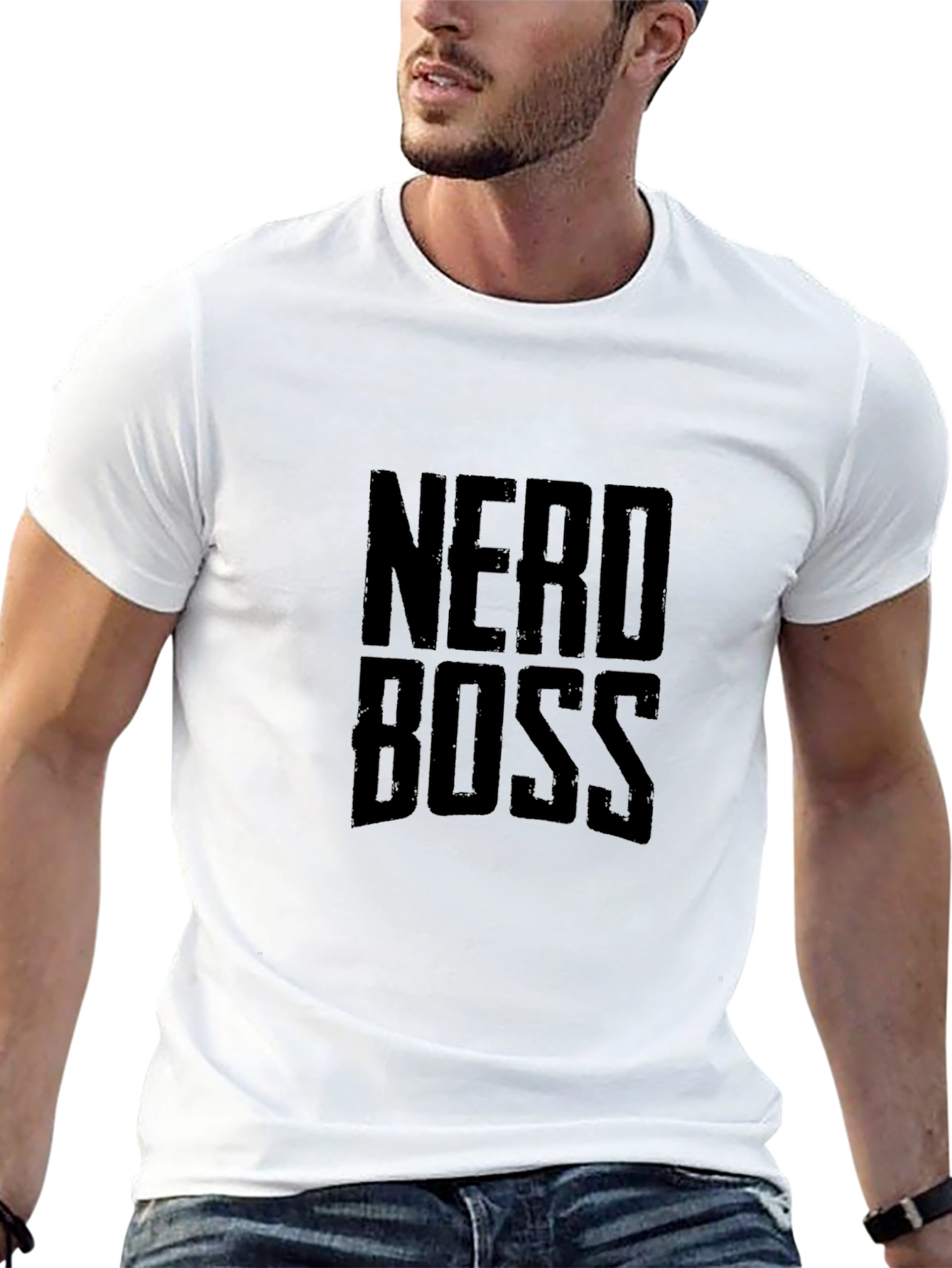 Nerd Boss Graphic Tee - Cool Black T-Shirt