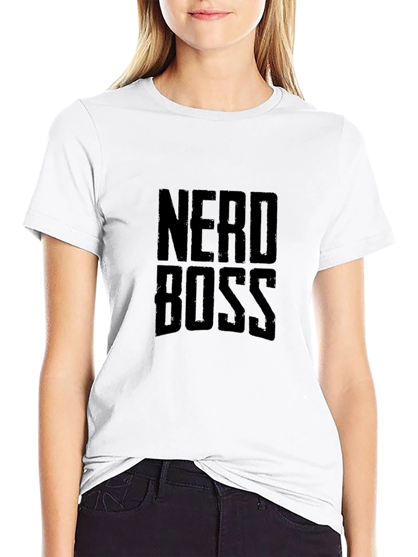 Nerd Boss Graphic Tee - Cool Black T-Shirt