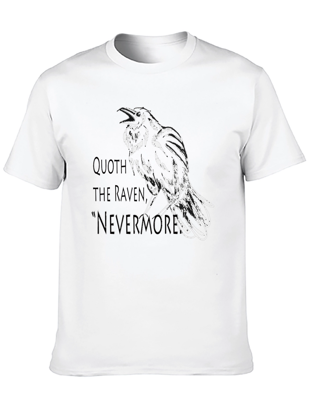 Raven Nevermore Graphic T-Shirt - Black