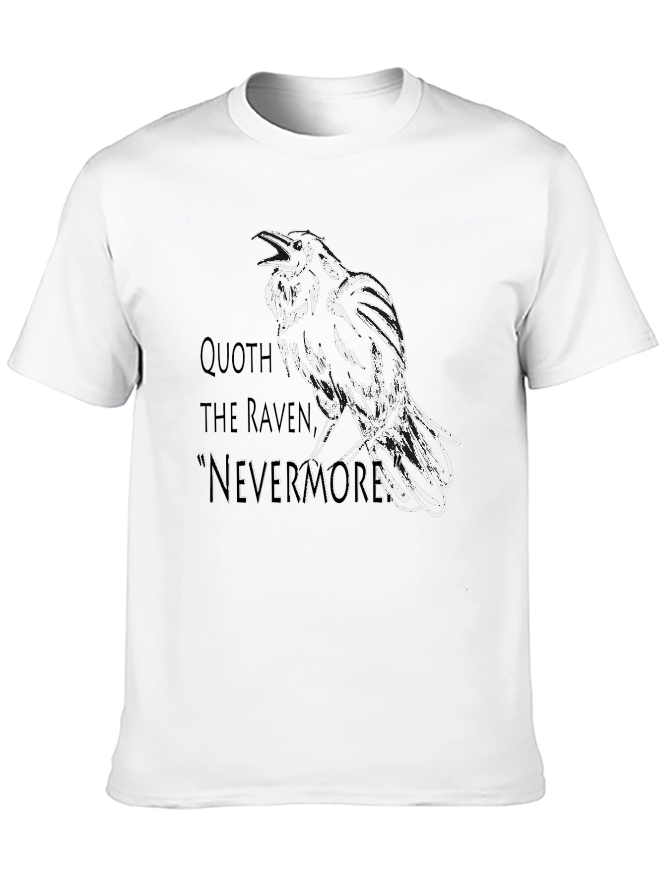 Raven Nevermore Graphic T-Shirt - Black