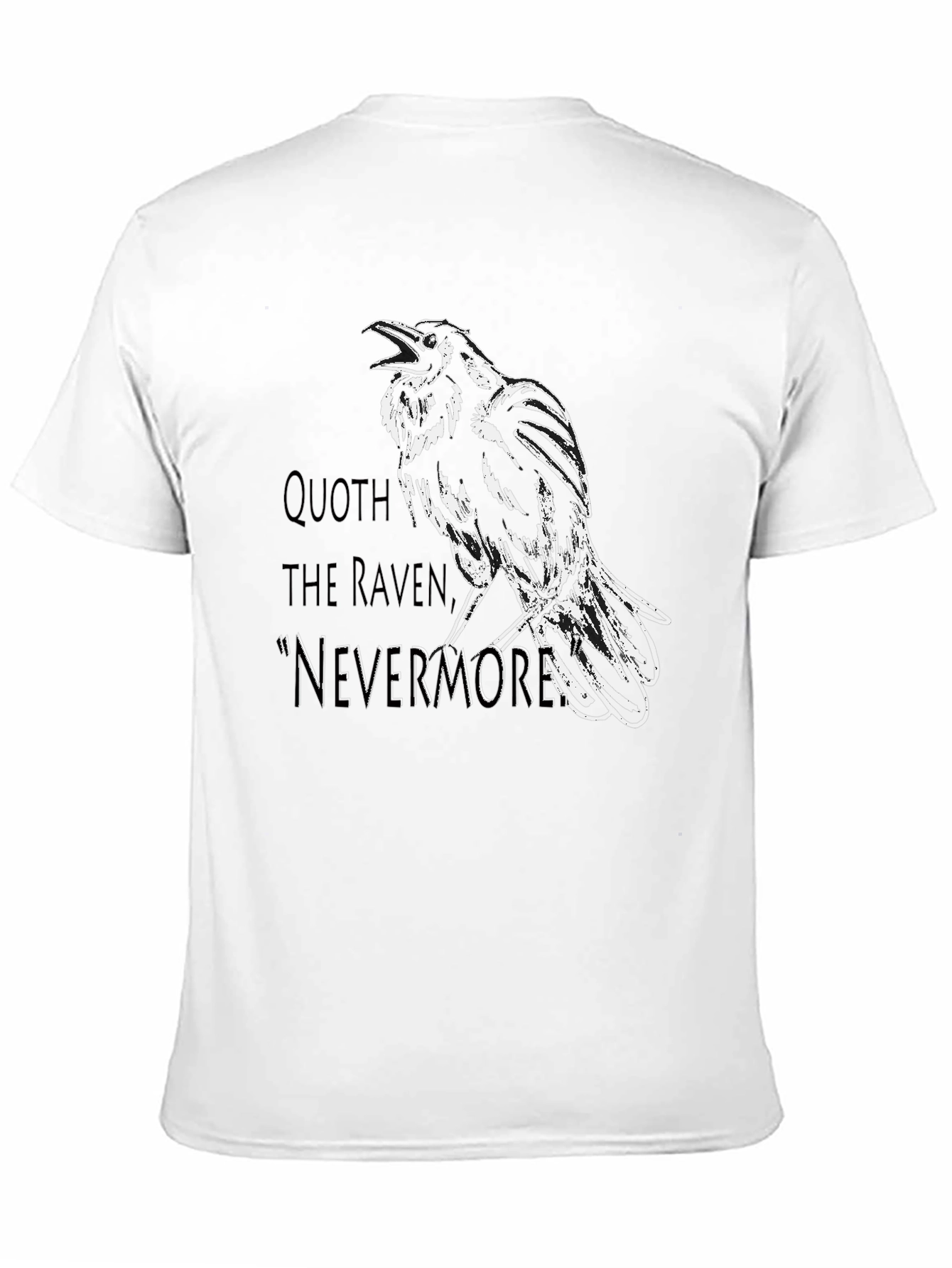 Raven Nevermore Graphic T-Shirt - Black