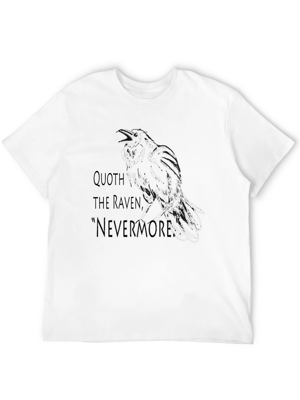 Raven Nevermore Graphic T-Shirt - Black