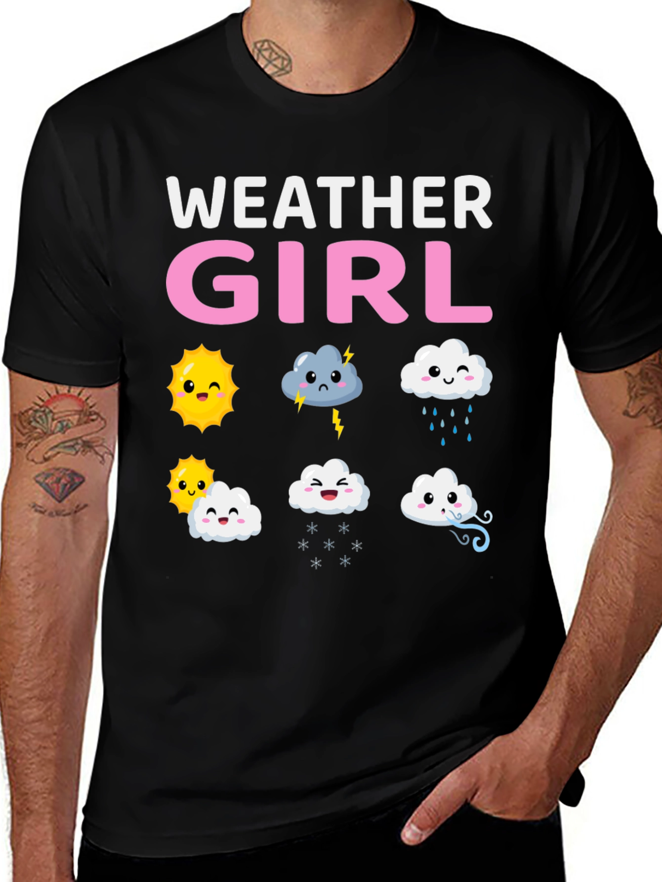 Weather Girl T-Shirt Cute Weather Pattern