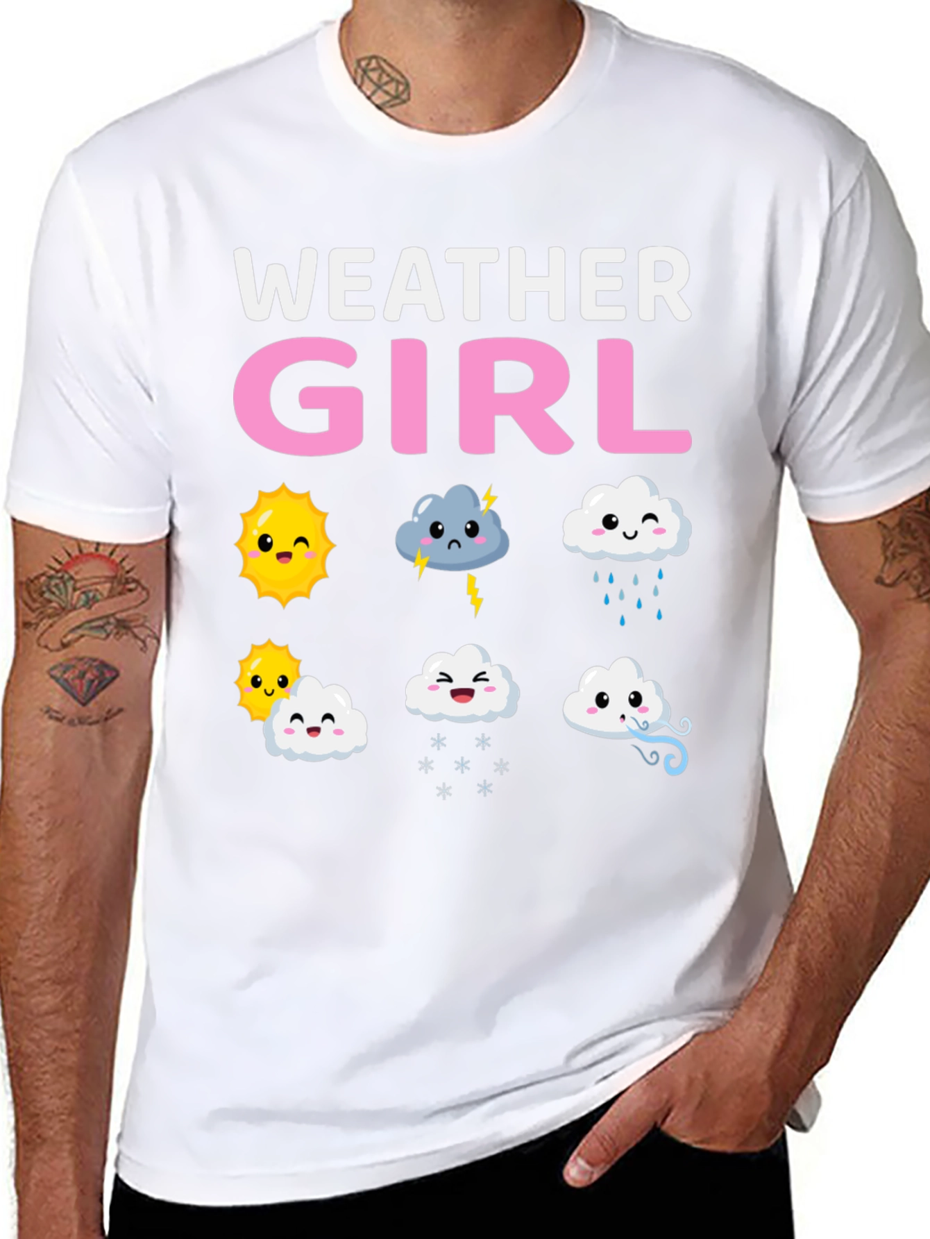 Weather Girl T-Shirt Cute Weather Pattern