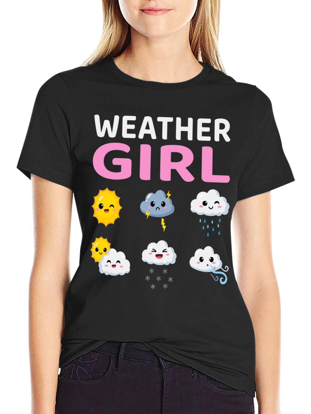 Weather Girl T-Shirt Cute Weather Pattern