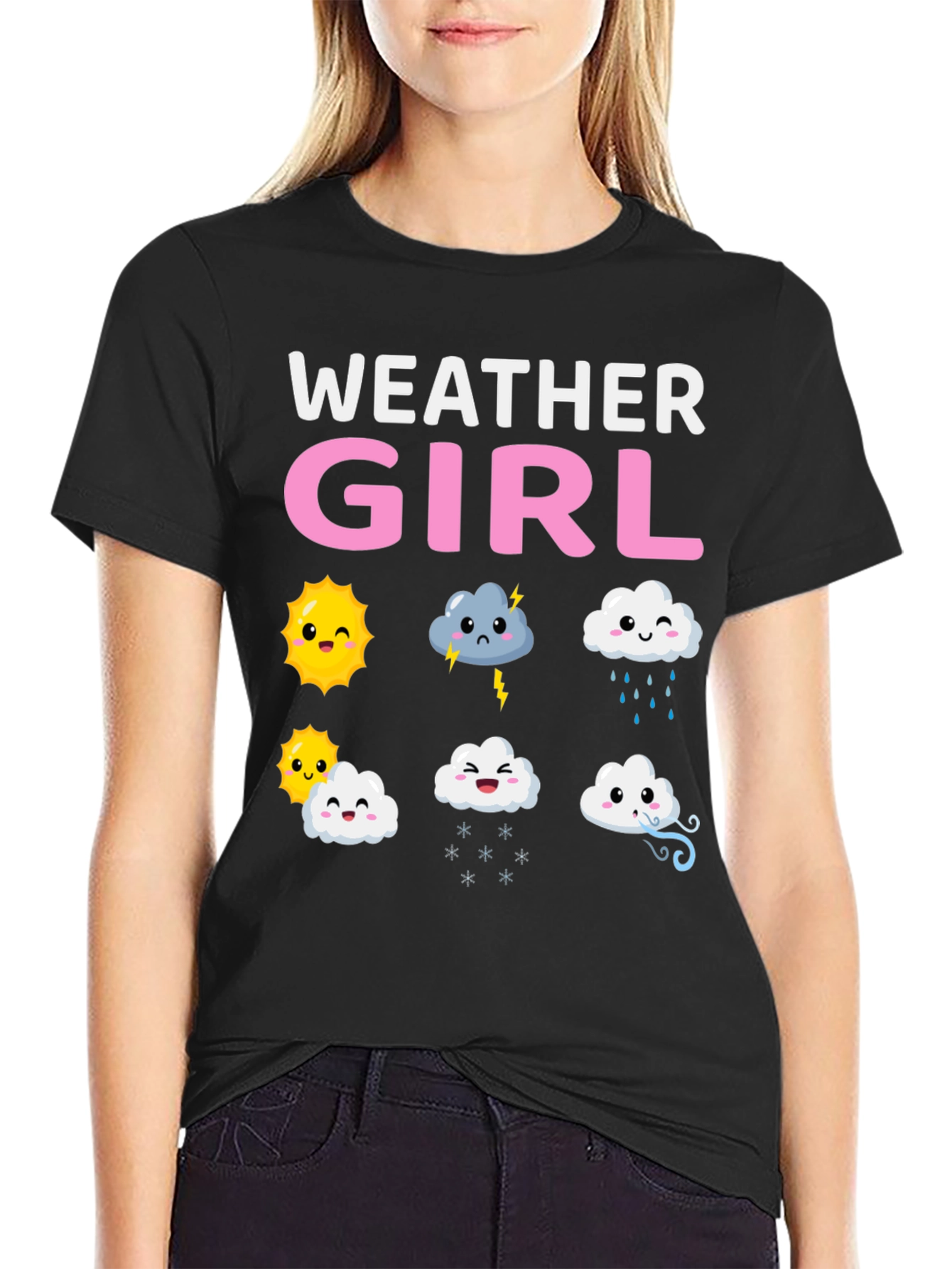 Weather Girl T-Shirt Cute Weather Pattern