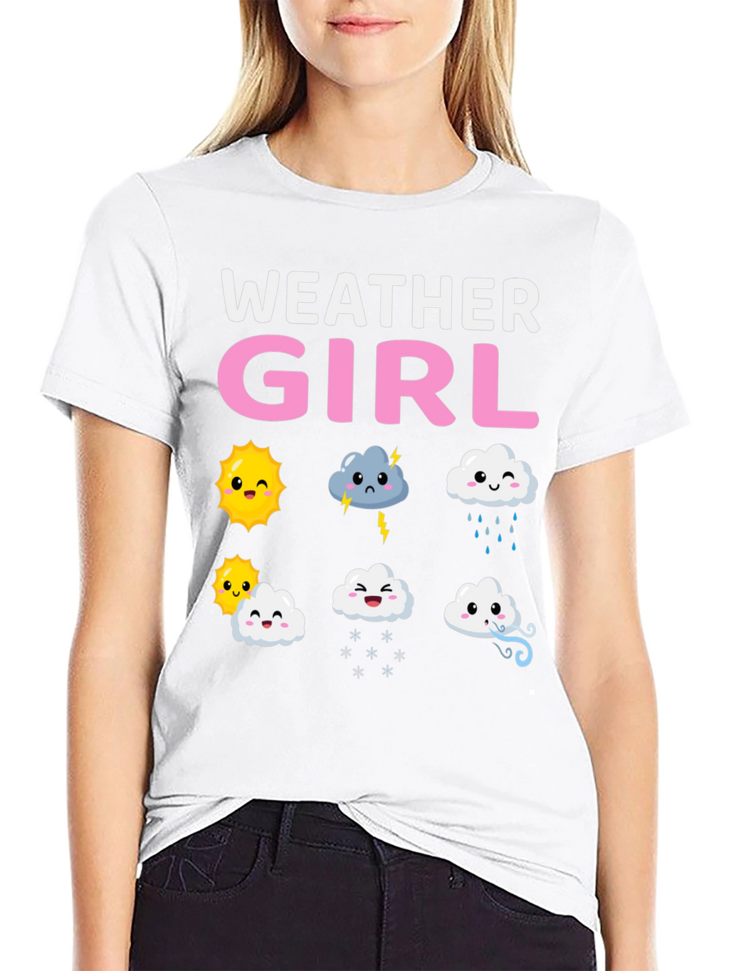 Weather Girl T-Shirt Cute Weather Pattern