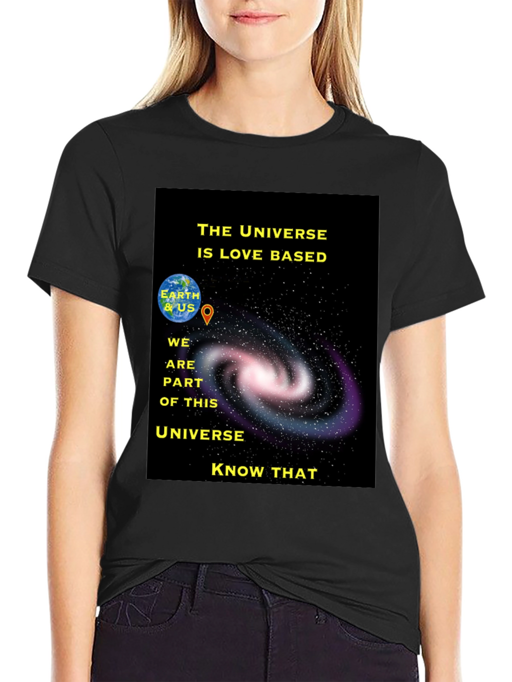Universe Love Based Graphic T-Shirt
