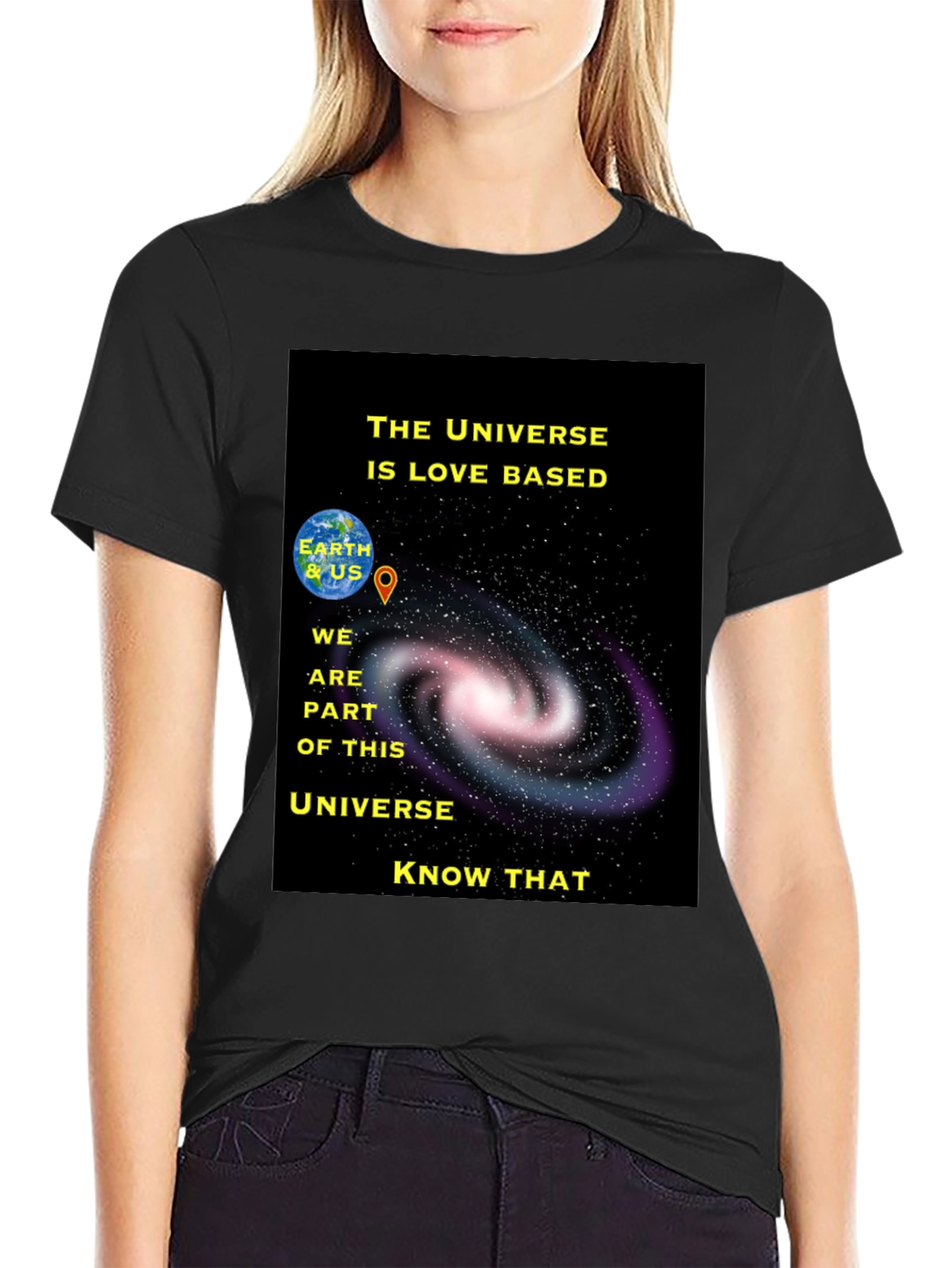 Universe Love Based Graphic T-Shirt