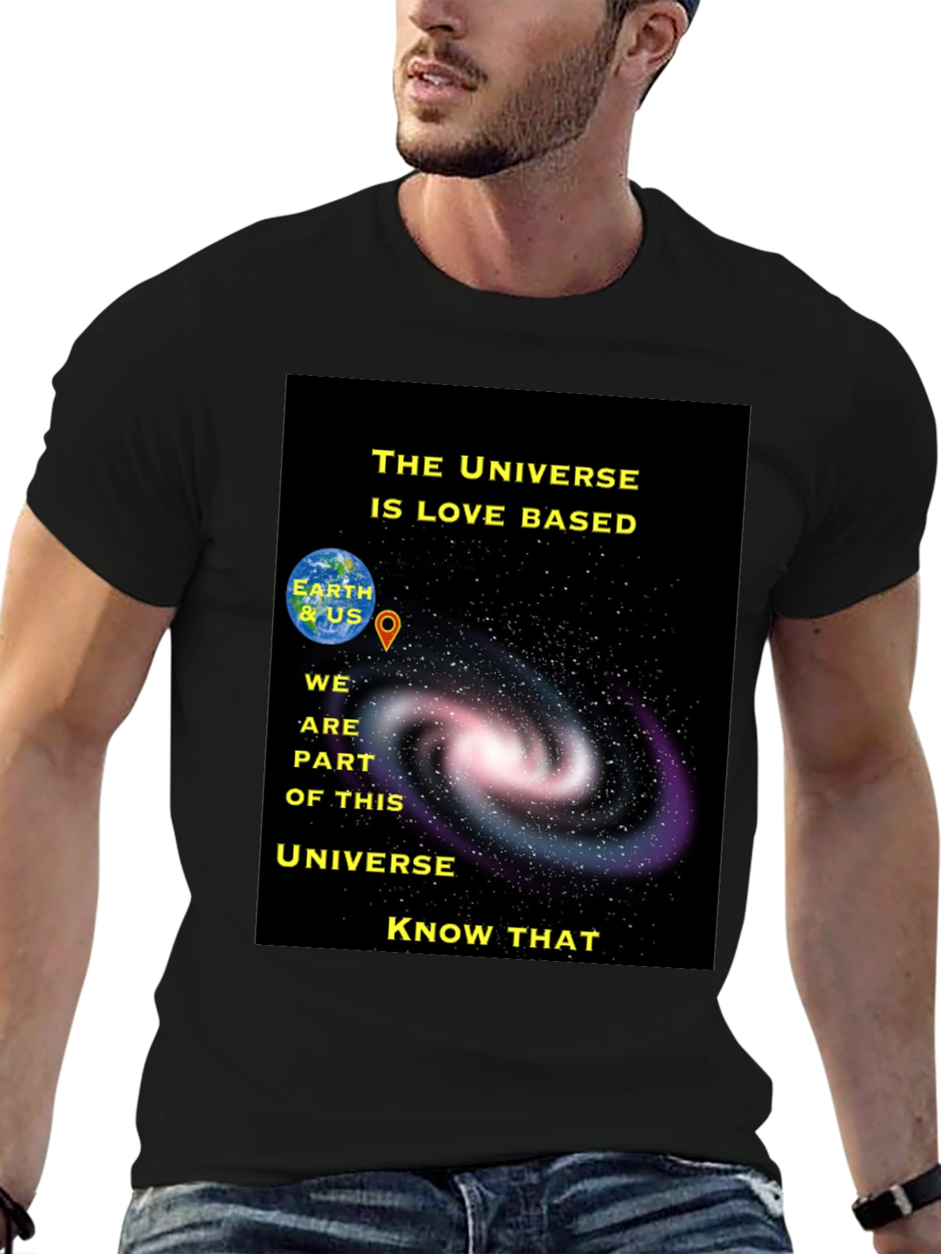 Universe Love Based Graphic T-Shirt