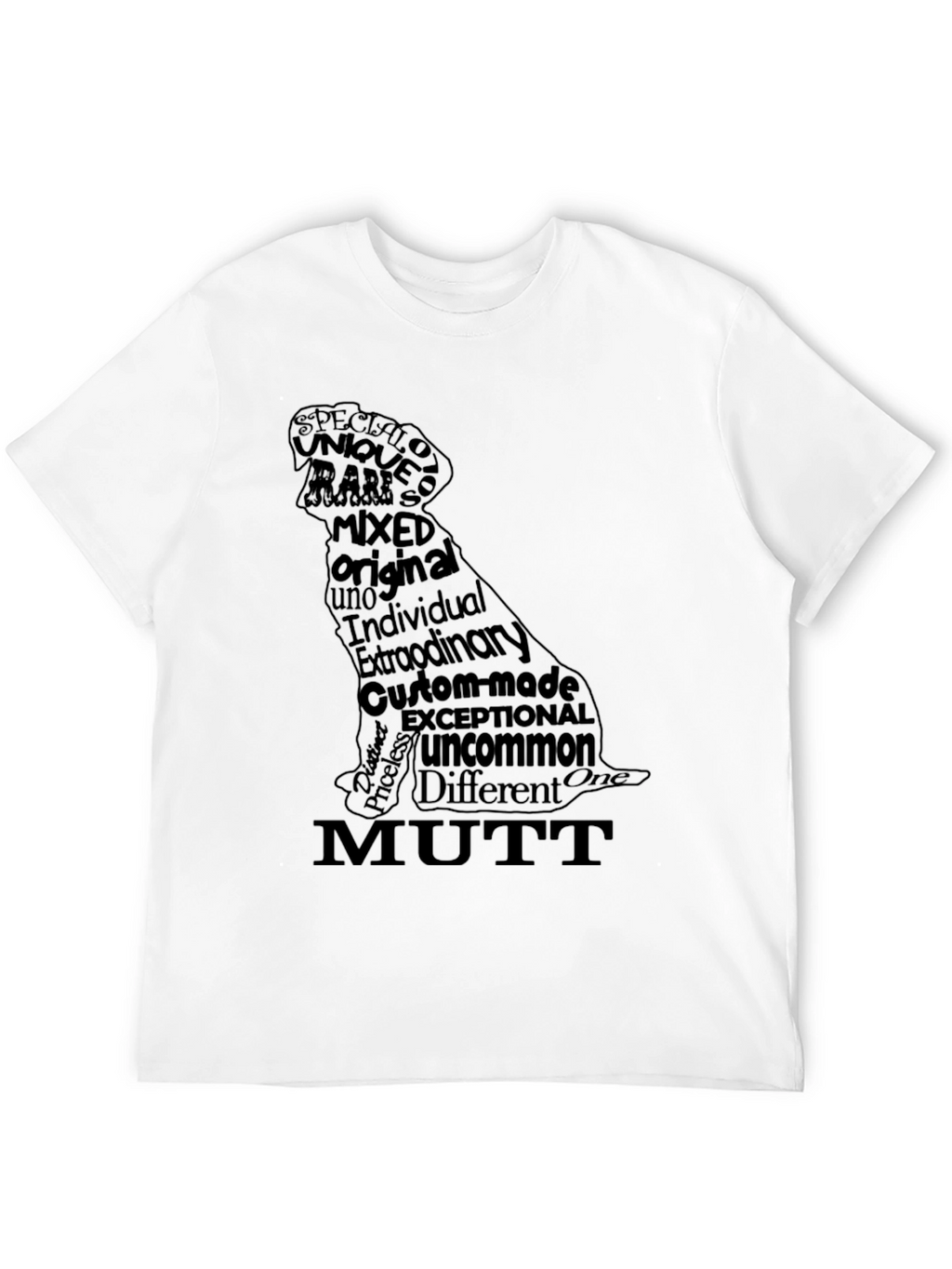 Dog Breed Word Art T-Shirt - Mutt