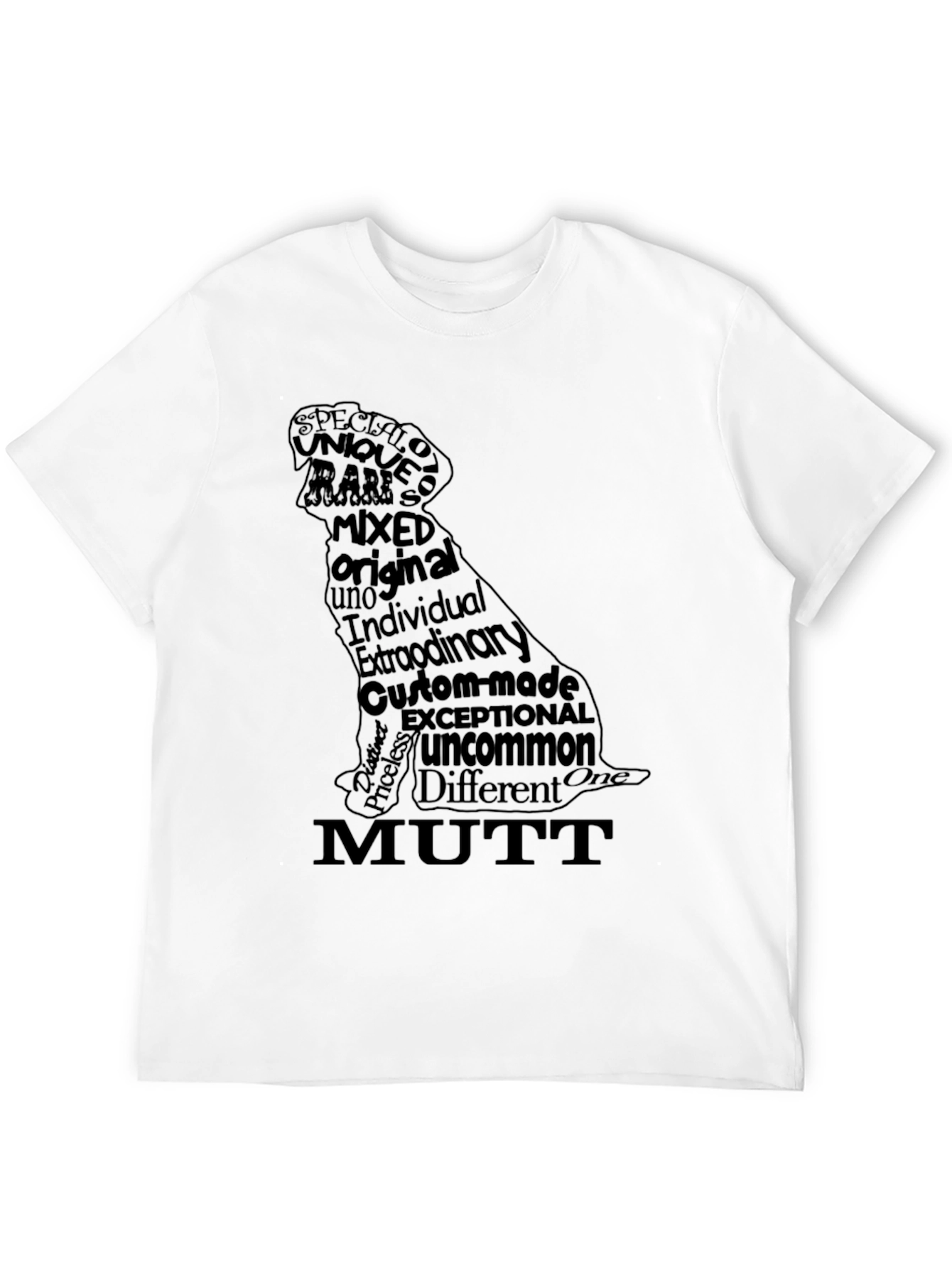 Dog Breed Word Art T-Shirt - Mutt