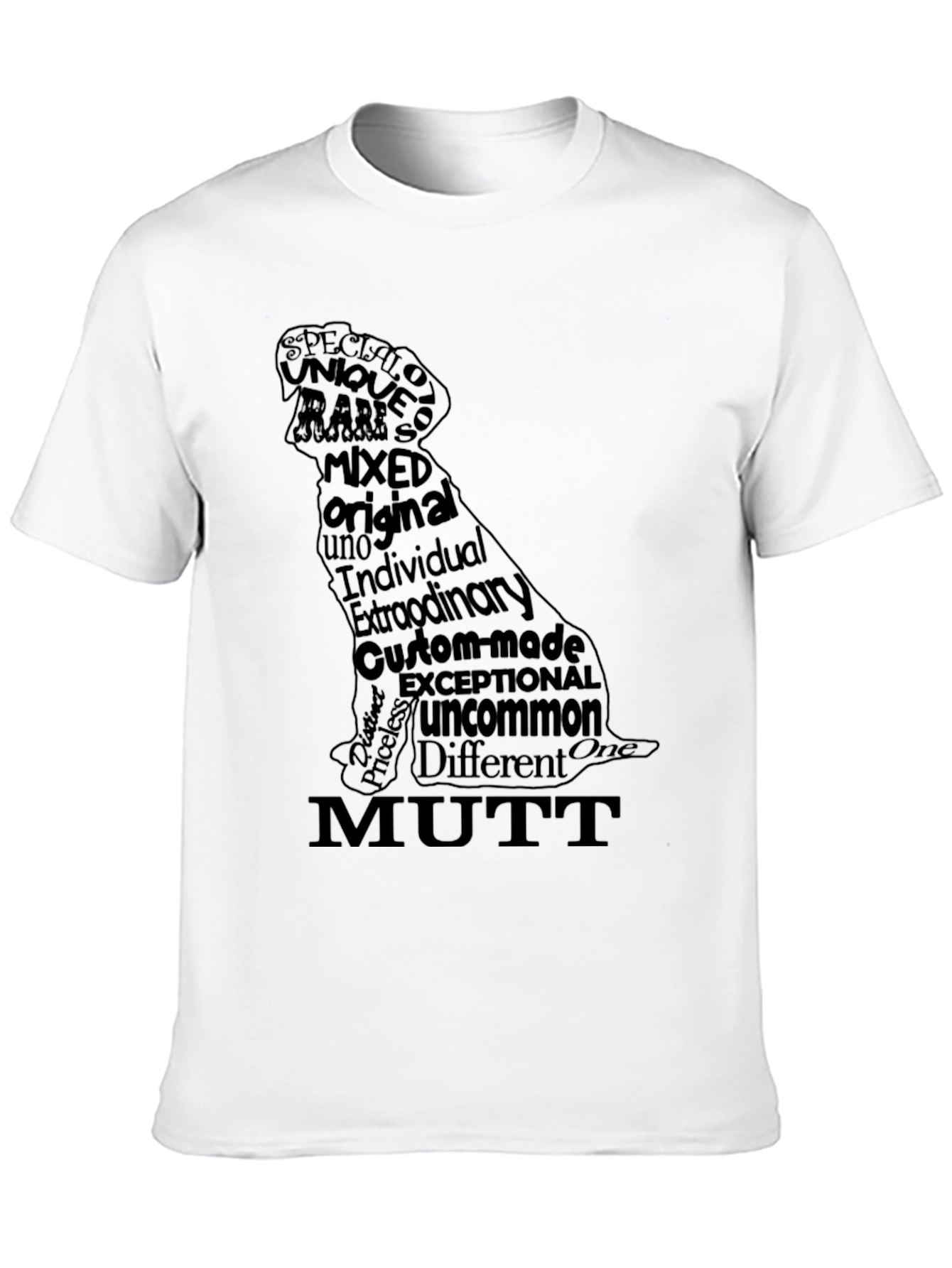 Dog Breed Word Art T-Shirt - Mutt