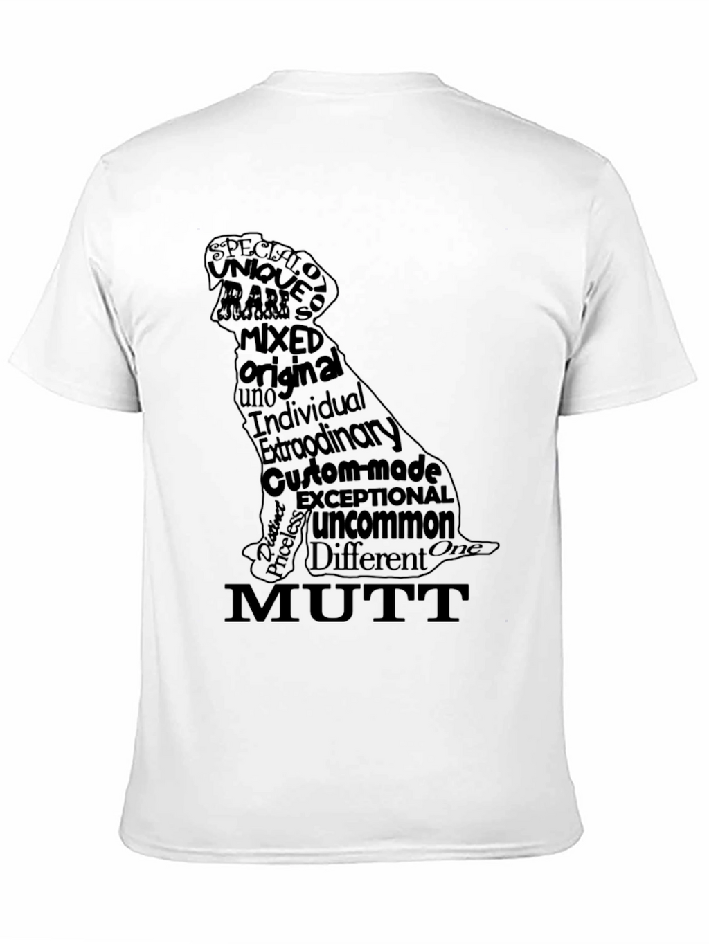 Dog Breed Word Art T-Shirt - Mutt