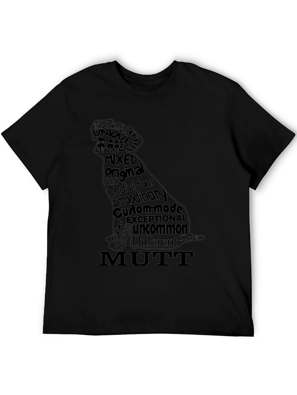 Dog Breed Word Art T-Shirt - Mutt
