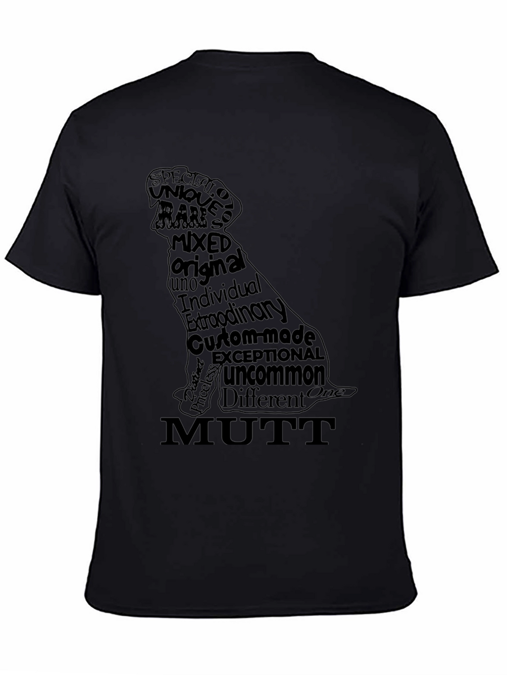 Dog Breed Word Art T-Shirt - Mutt