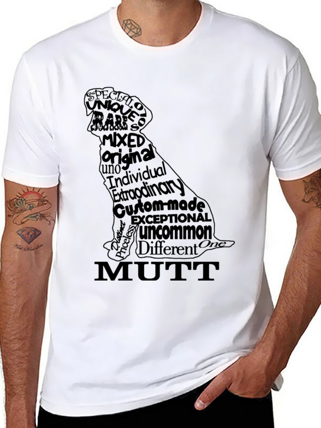 Dog Breed Word Art T-Shirt - Mutt