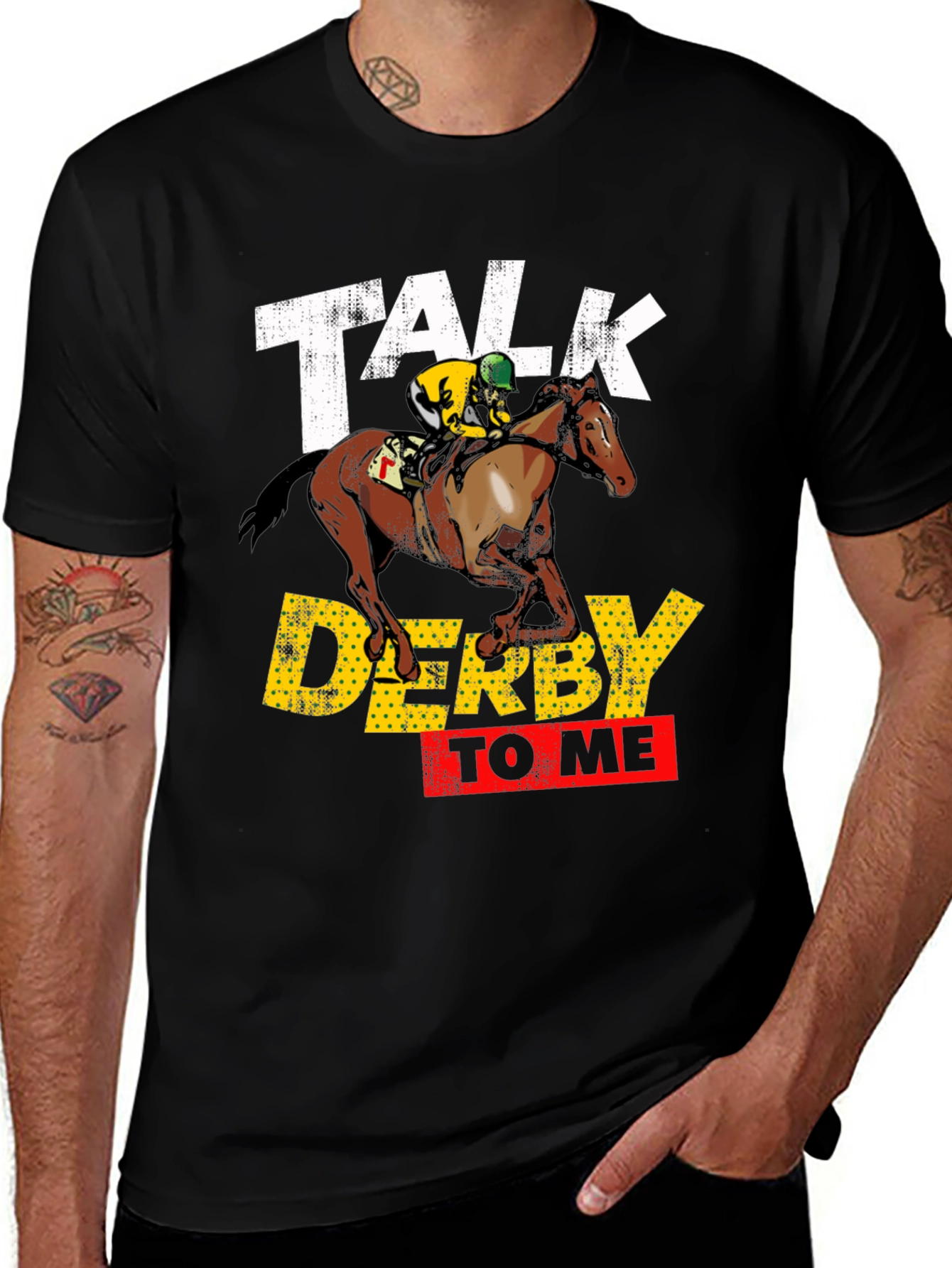 Talk Derby To Me Black Graphic Tee