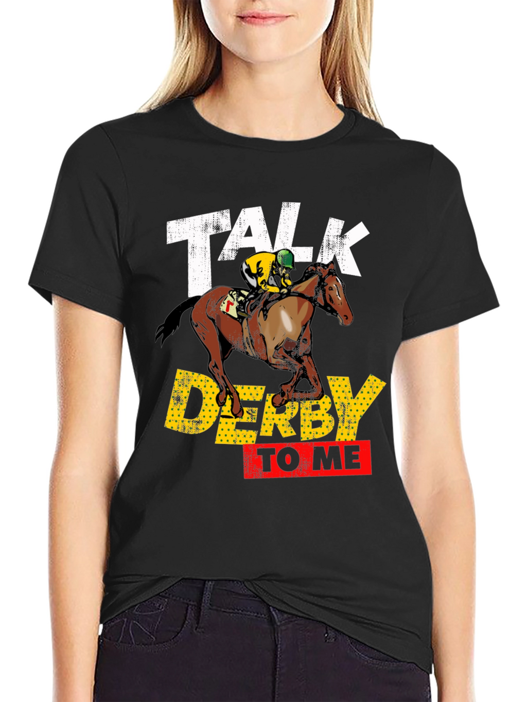 Talk Derby To Me Black Graphic Tee