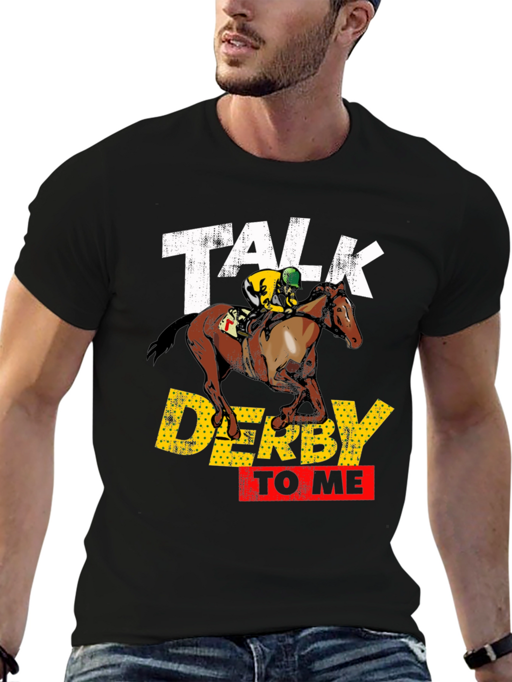 Talk Derby To Me Black Graphic Tee