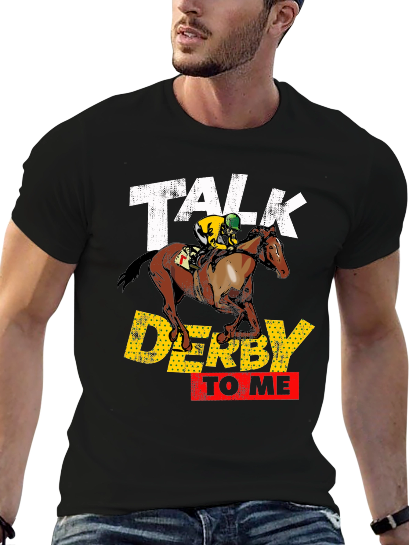 Talk Derby To Me Black Graphic Tee