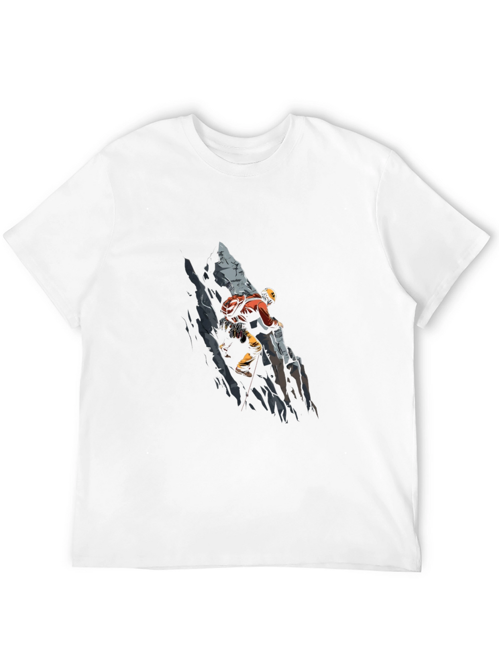 Climber Graphic Tee - Black Cotton T-Shirt