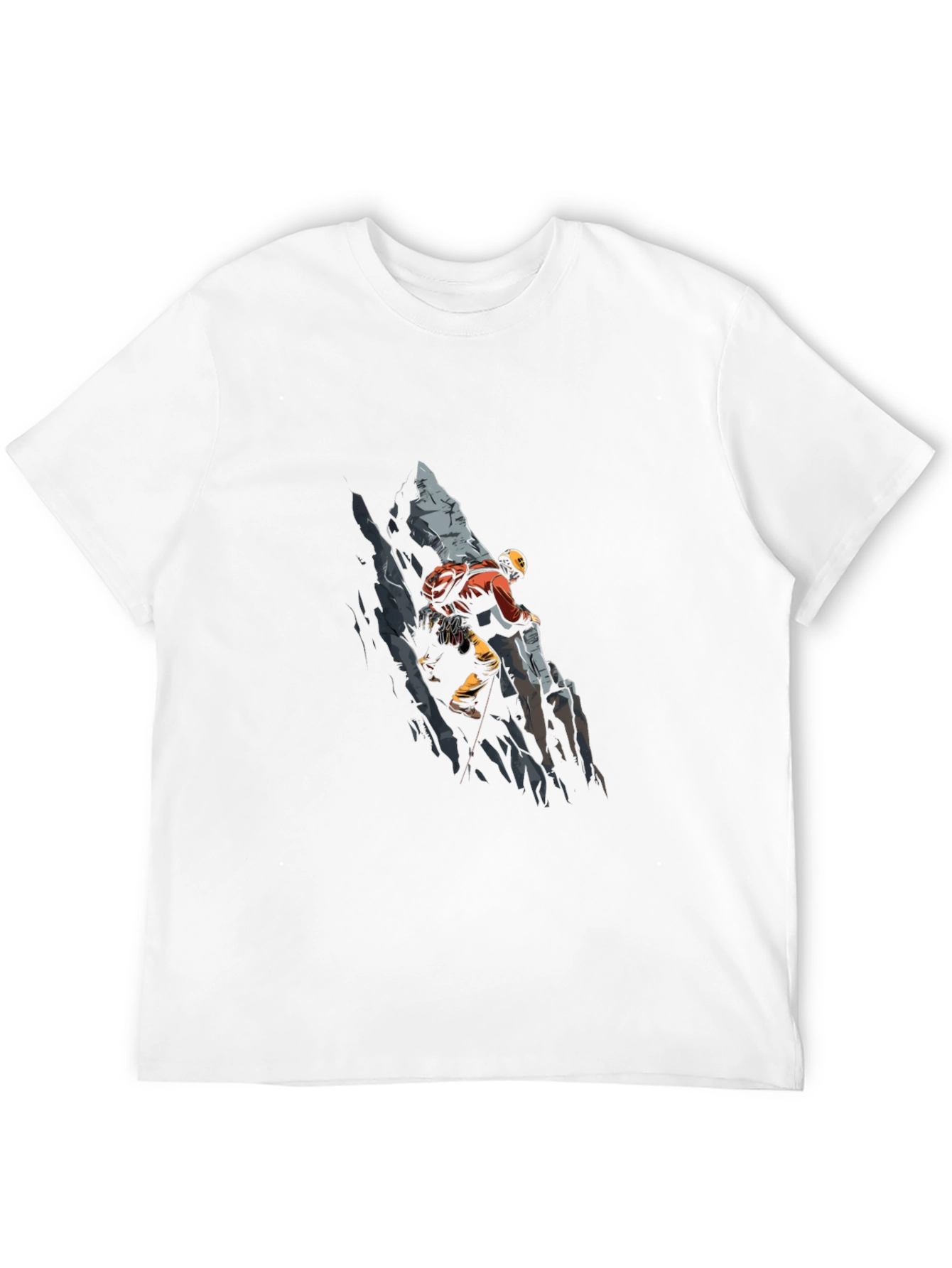Climber Graphic Tee - Black Cotton T-Shirt