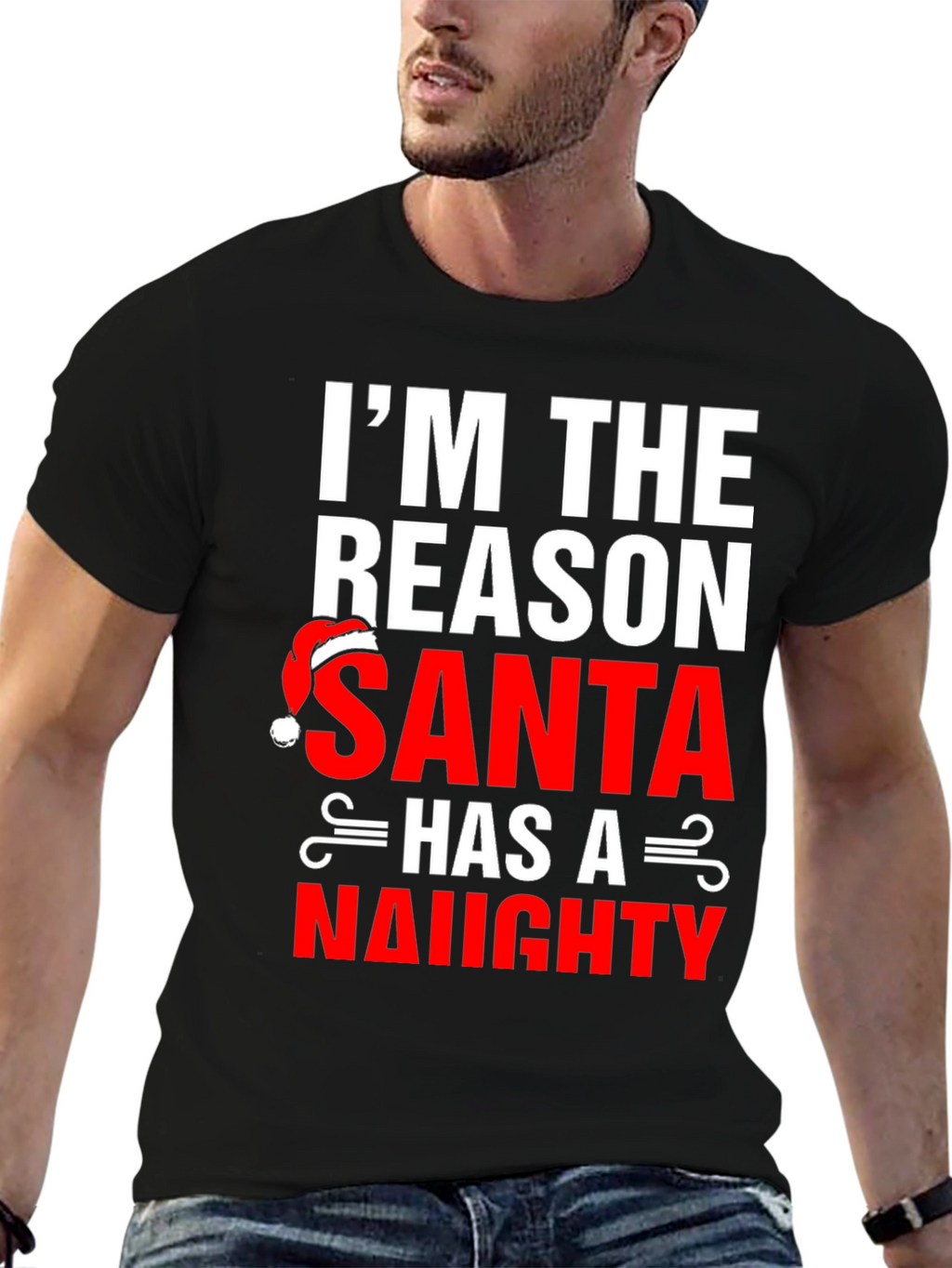 Naughty Santa Reason T-Shirt - Christmas Humor