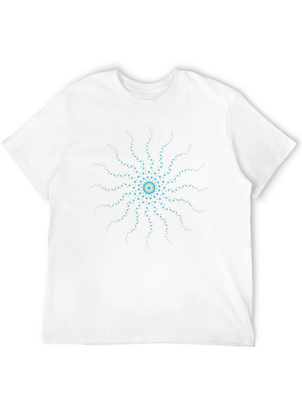 Starburst Graphic Tee - Black Cotton Blend T-Shirt