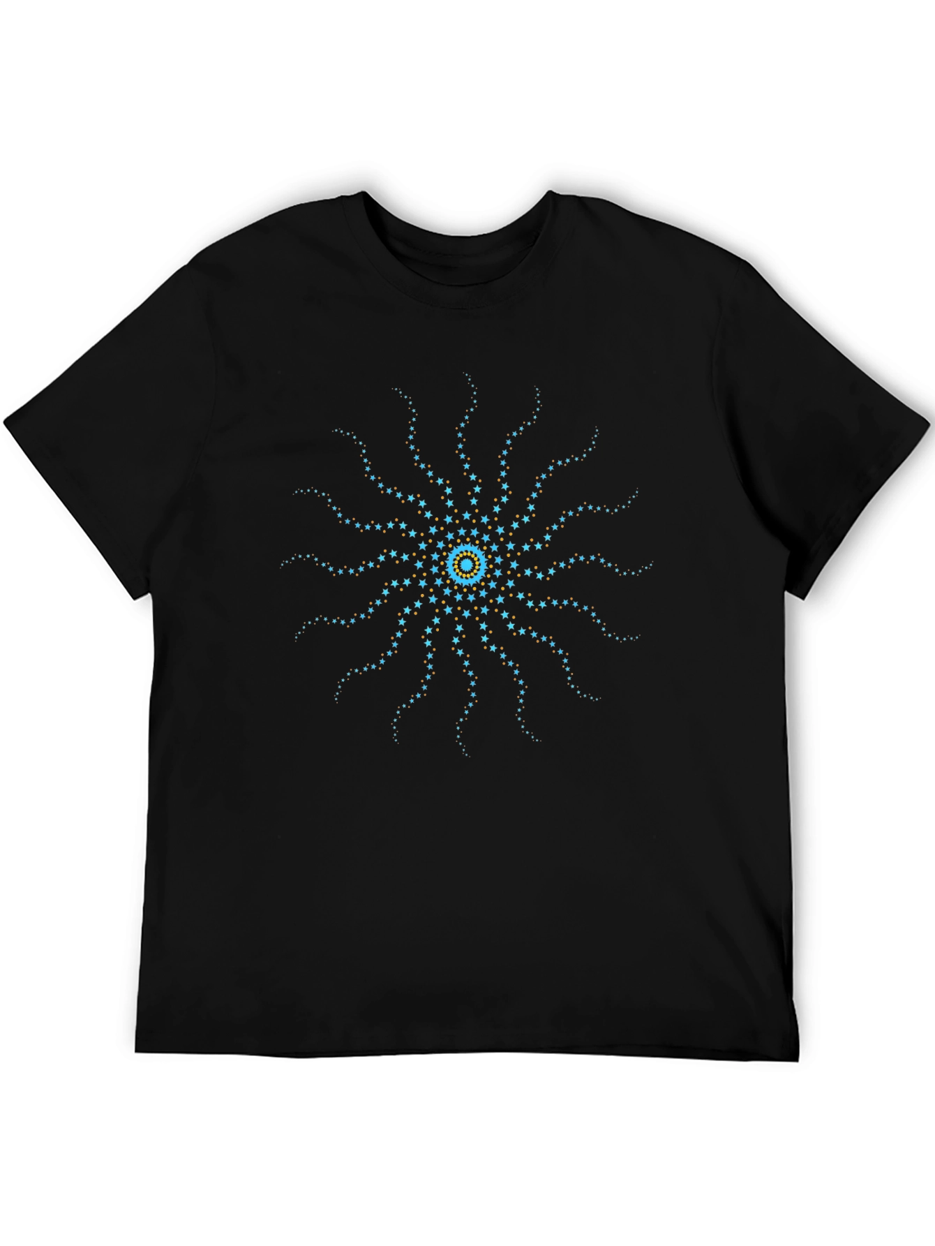 Starburst Graphic Tee - Black Cotton Blend T-Shirt