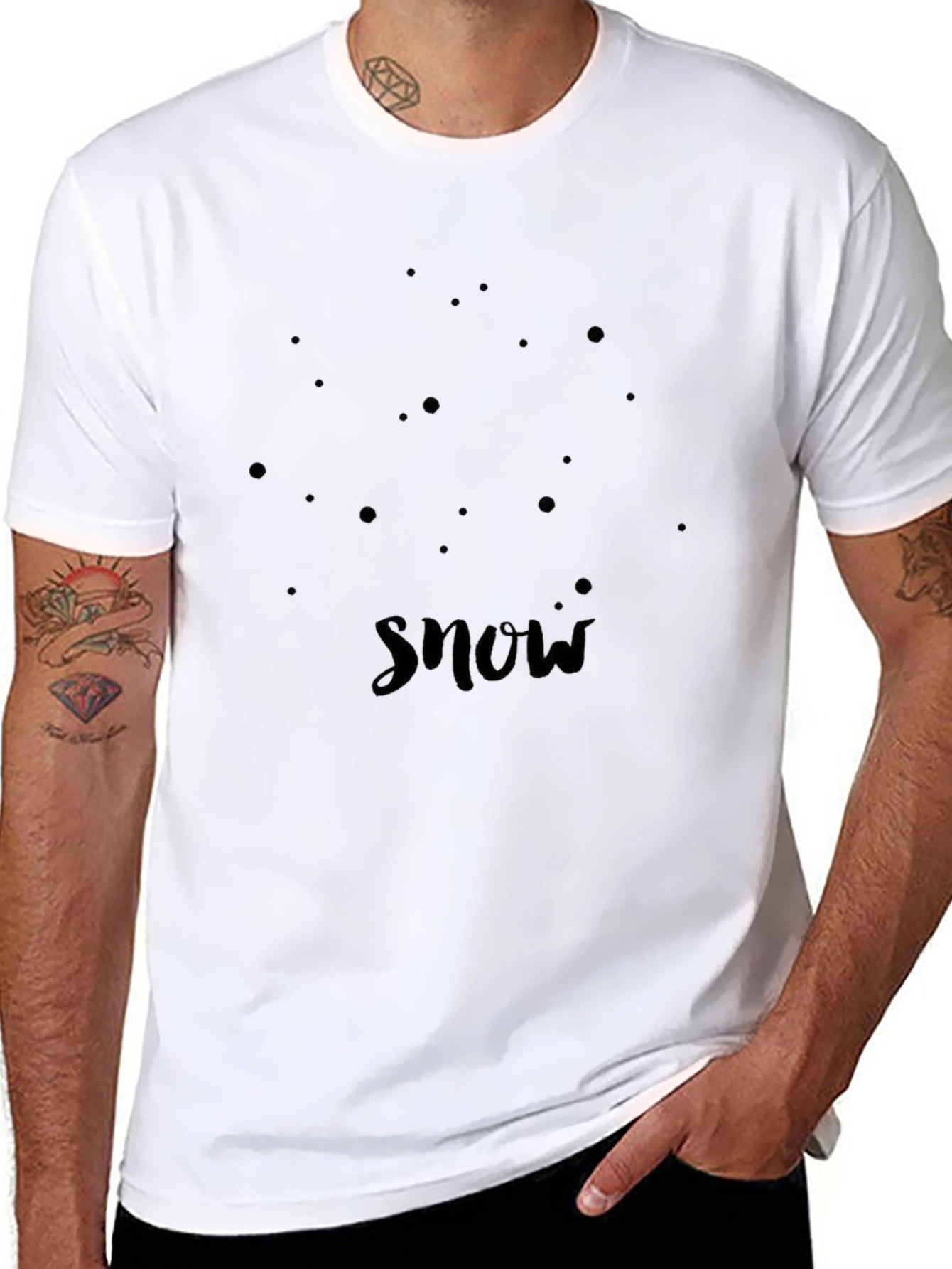 Black Snow T-Shirt | Mens Short Sleeve Tee