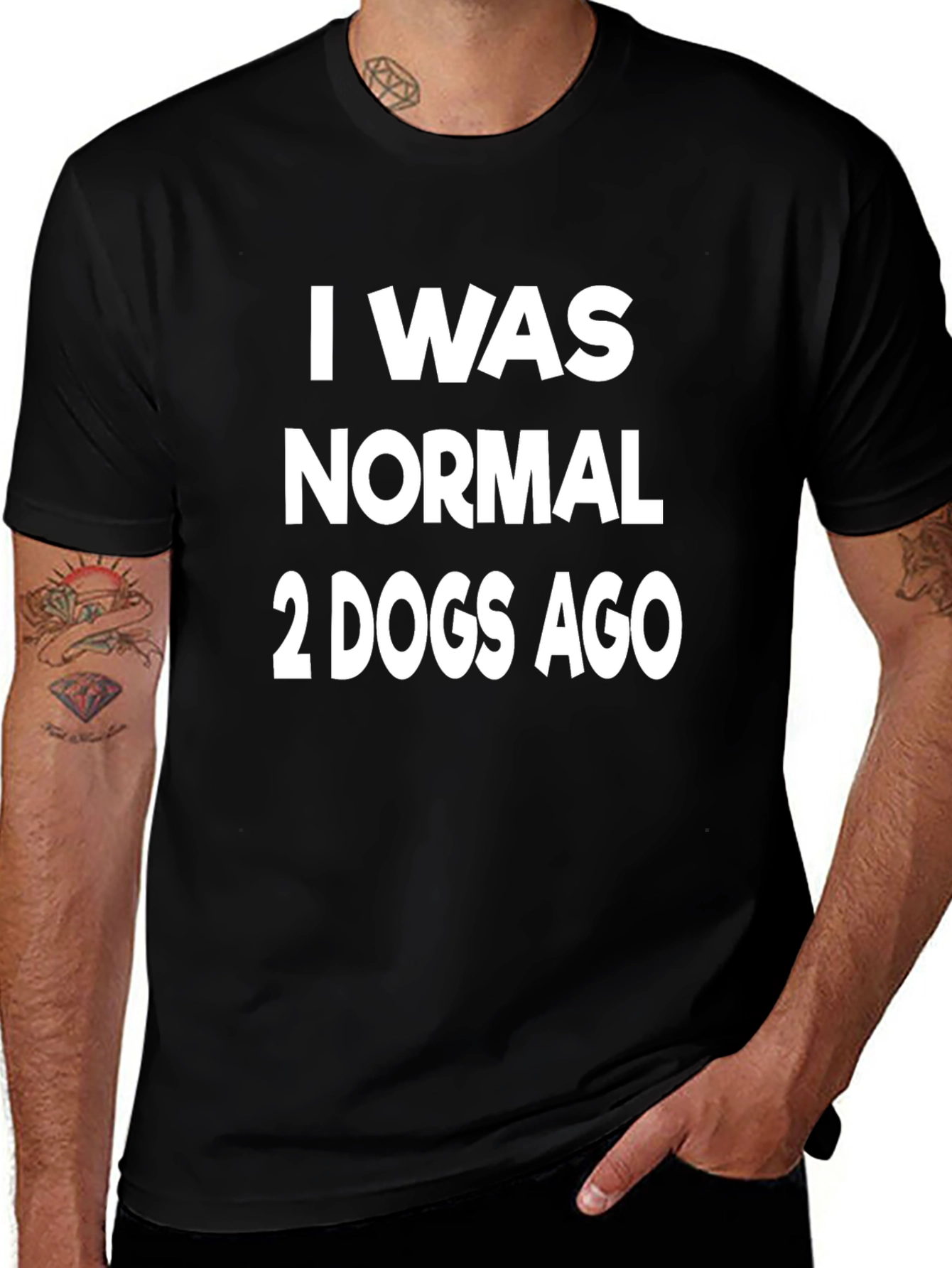 I Was Normal 2 Dogs Ago Graphic T-Shirt