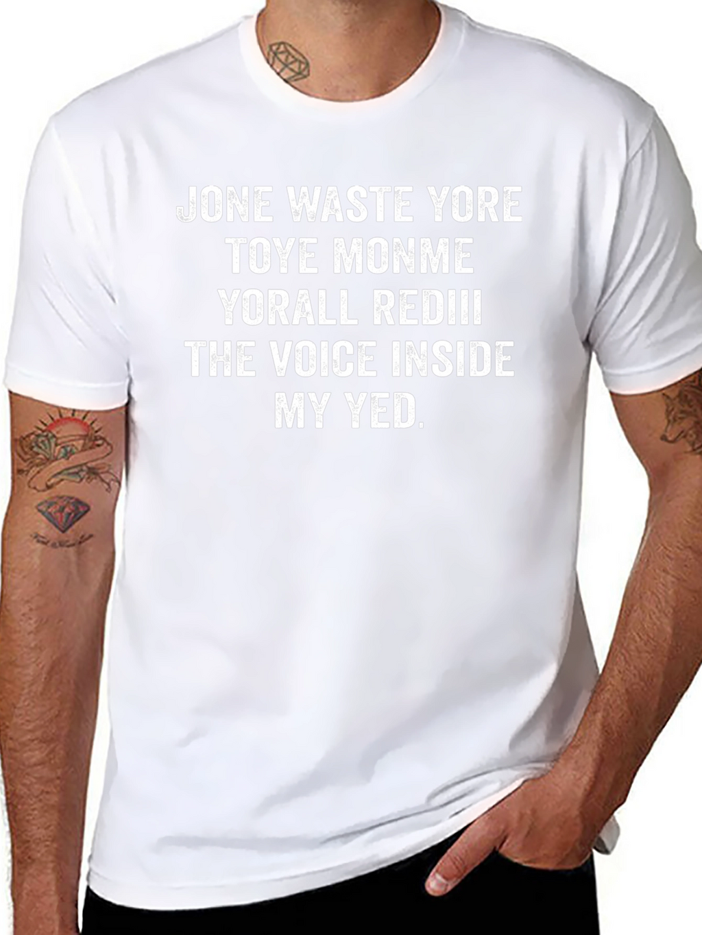 Humorous Voice Inside My Yed Black T-Shirt