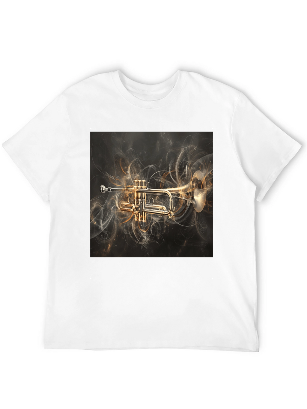 Trumpet Graphic Tee - Music Lovers Black T-Shirt