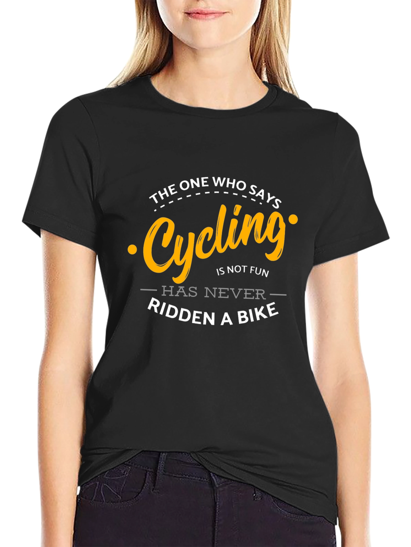 Cycling is Fun Graphic Tee - Black T-Shirt